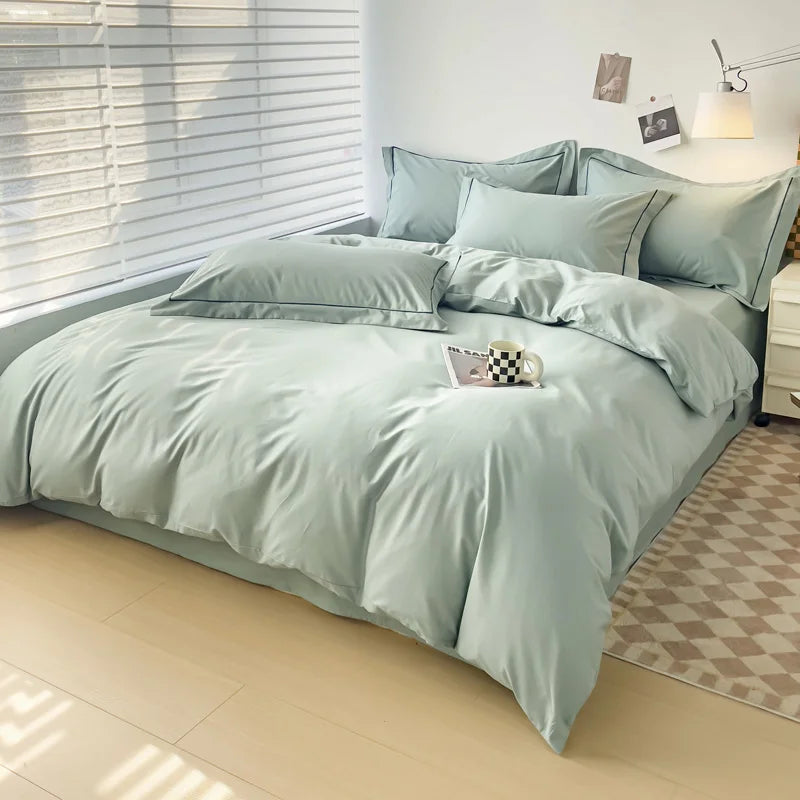 Luxury Bedding Duvet Cover Set 400 TC Egyptian Cotton 1pc Quilt Cover and 2pc Pillowcase Soft Durable Comforter Cover All Season