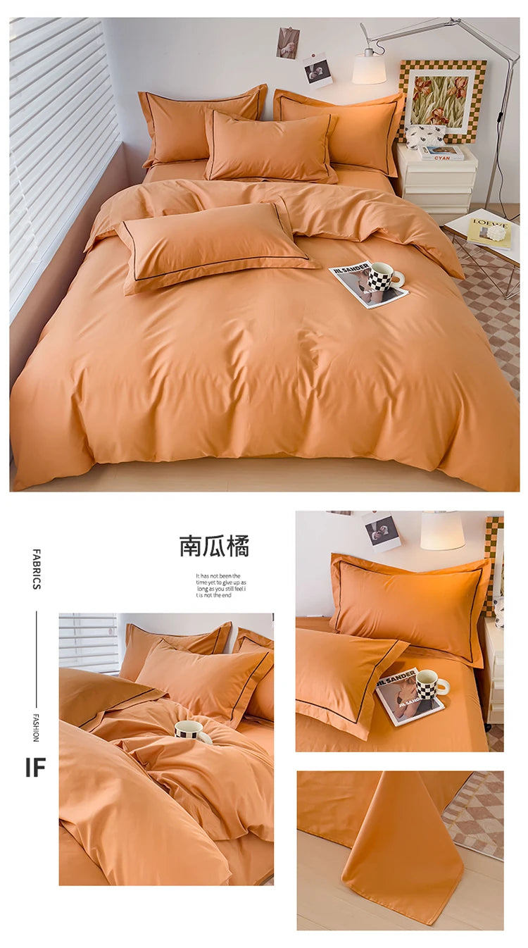 Luxury Bedding Duvet Cover Set 400 TC Egyptian Cotton 1pc Quilt Cover and 2pc Pillowcase Soft Durable Comforter Cover All Season