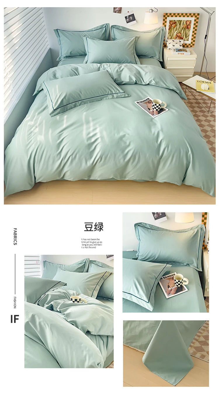 Luxury Bedding Duvet Cover Set 400 TC Egyptian Cotton 1pc Quilt Cover and 2pc Pillowcase Soft Durable Comforter Cover All Season