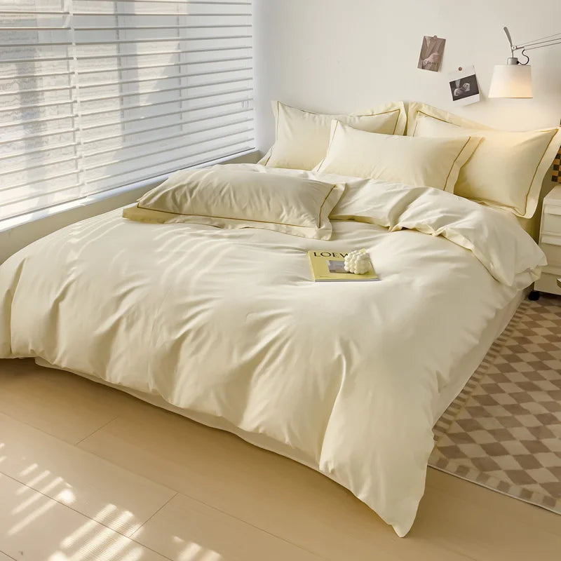 Luxury Bedding Duvet Cover Set 400 TC Egyptian Cotton 1pc Quilt Cover and 2pc Pillowcase Soft Durable Comforter Cover All Season