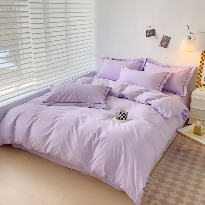 Luxury Bedding Duvet Cover Set 400 TC Egyptian Cotton 1pc Quilt Cover and 2pc Pillowcase Soft Durable Comforter Cover All Season