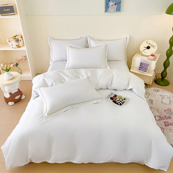 Luxury Bedding Duvet Cover Set 400 TC Egyptian Cotton 1pc Quilt Cover and 2pc Pillowcase Soft Durable Comforter Cover All Season