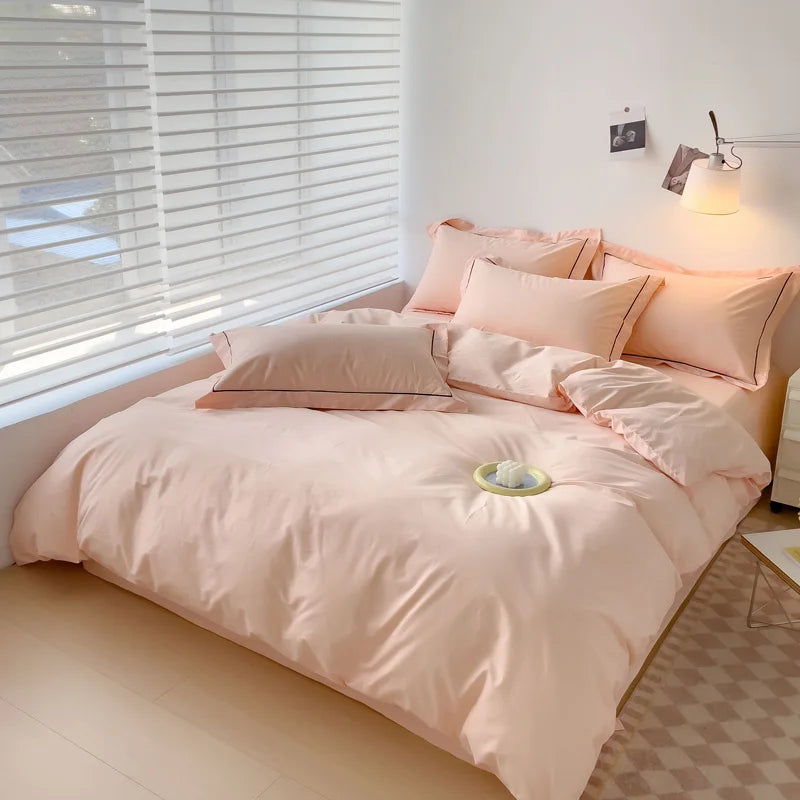 Luxury Bedding Duvet Cover Set 400 TC Egyptian Cotton 1pc Quilt Cover and 2pc Pillowcase Soft Durable Comforter Cover All Season