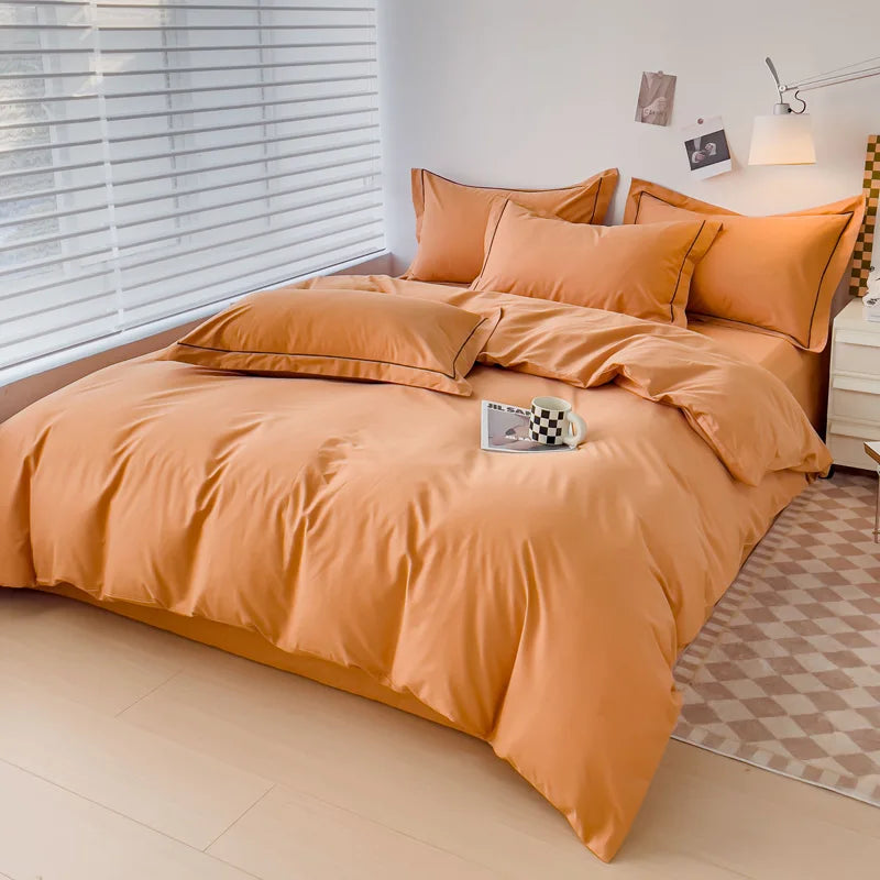 Luxury Bedding Duvet Cover Set 400 TC Egyptian Cotton 1pc Quilt Cover and 2pc Pillowcase Soft Durable Comforter Cover All Season