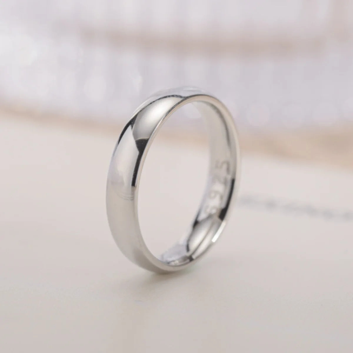 Gold Plated Ring Gold Colour Fashion Women's Simple Couple's Wedding Ring Engagement Jewellery Gift
