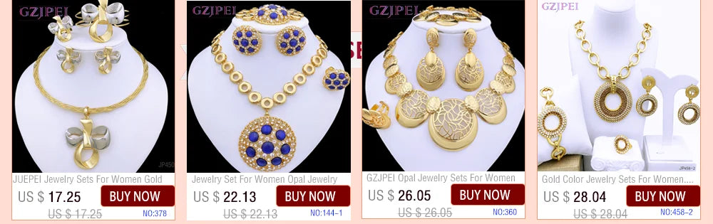 Gold Color Jewelry Sets For Women Necklace Sets For Women bijoux de mode ensembles de bijoux