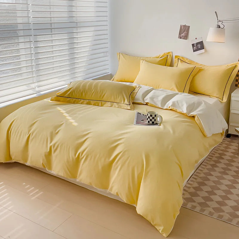 Luxury Bedding Duvet Cover Set 400 TC Egyptian Cotton 1pc Quilt Cover and 2pc Pillowcase Soft Durable Comforter Cover All Season