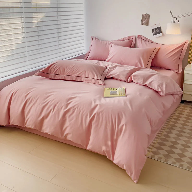 Luxury Bedding Duvet Cover Set 400 TC Egyptian Cotton 1pc Quilt Cover and 2pc Pillowcase Soft Durable Comforter Cover All Season
