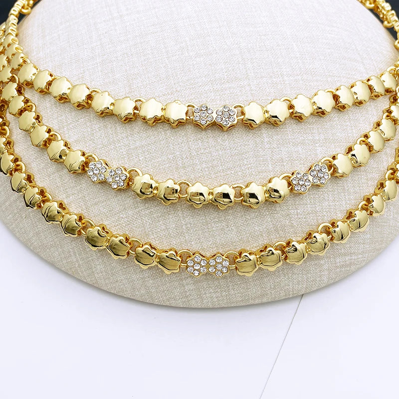 Gold Color Jewelry Sets For Women Necklace Sets For Women bijoux de mode ensembles de bijoux