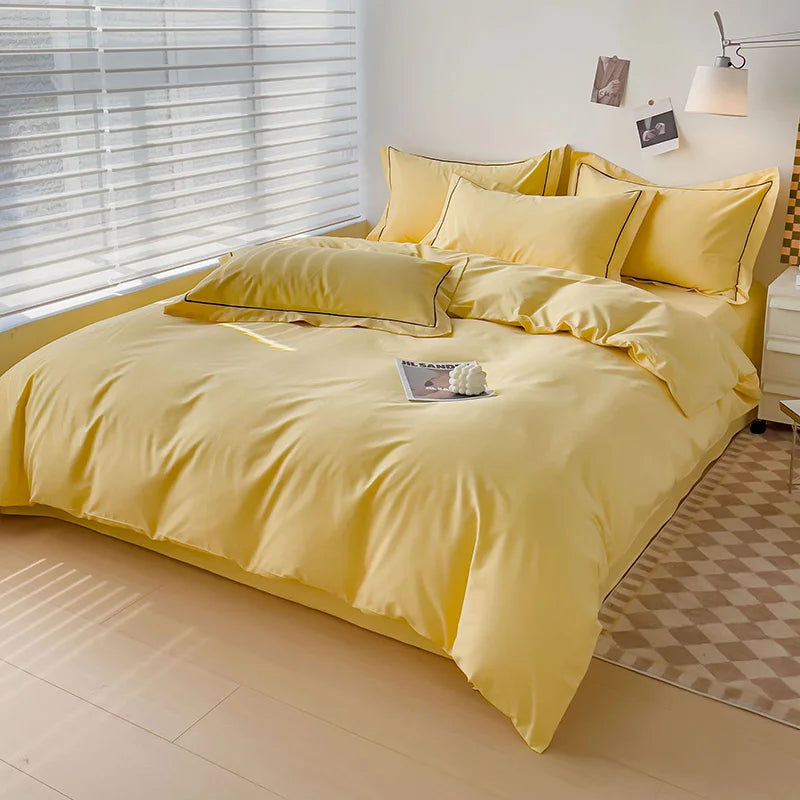 Luxury Bedding Duvet Cover Set 400 TC Egyptian Cotton 1pc Quilt Cover and 2pc Pillowcase Soft Durable Comforter Cover All Season
