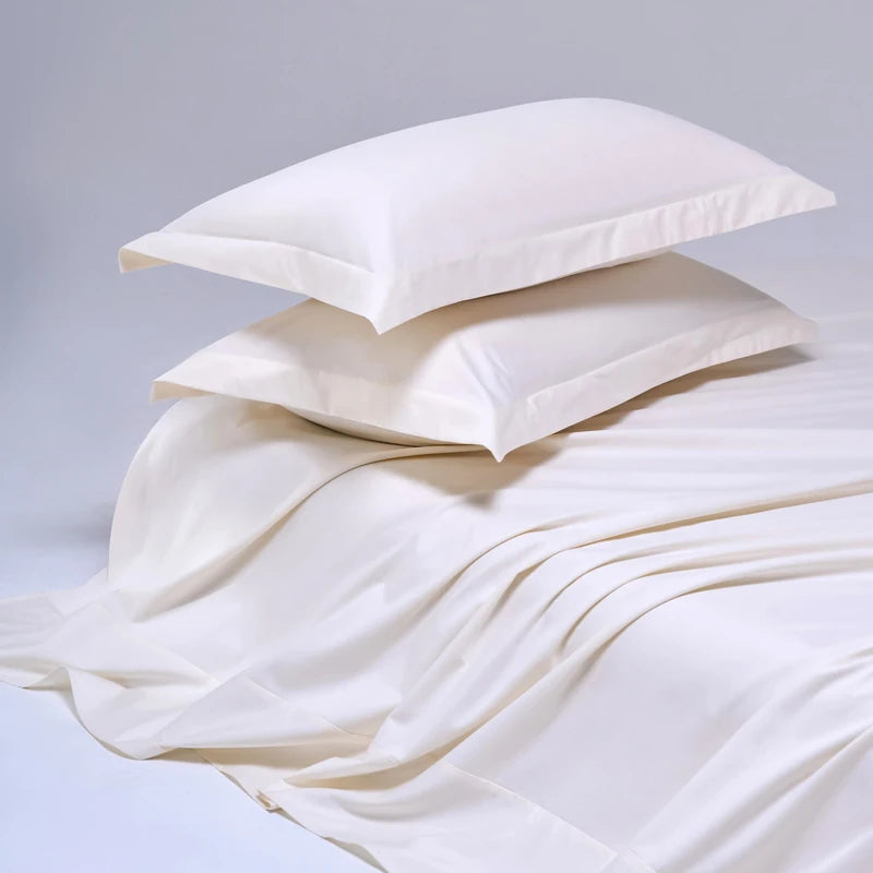 High End Egyptian Cotton Bed Sheet Set 1000TC Fitted Sheet Flat Top Sheets Pillowcase Luxury Bedding Set Double King Queen Size