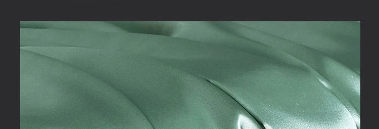 Luxury Satin  Bedding Set With Flat Sheet Duvet Cover High End Bedding Set  High Density Satin  Solid Color Bedding
