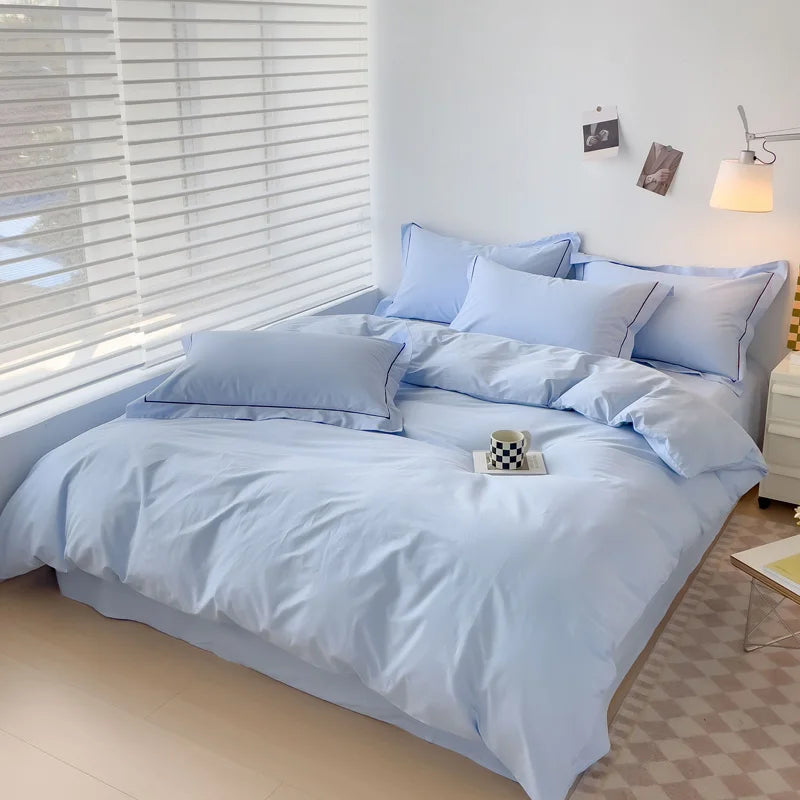 Luxury Bedding Duvet Cover Set 400 TC Egyptian Cotton 1pc Quilt Cover and 2pc Pillowcase Soft Durable Comforter Cover All Season