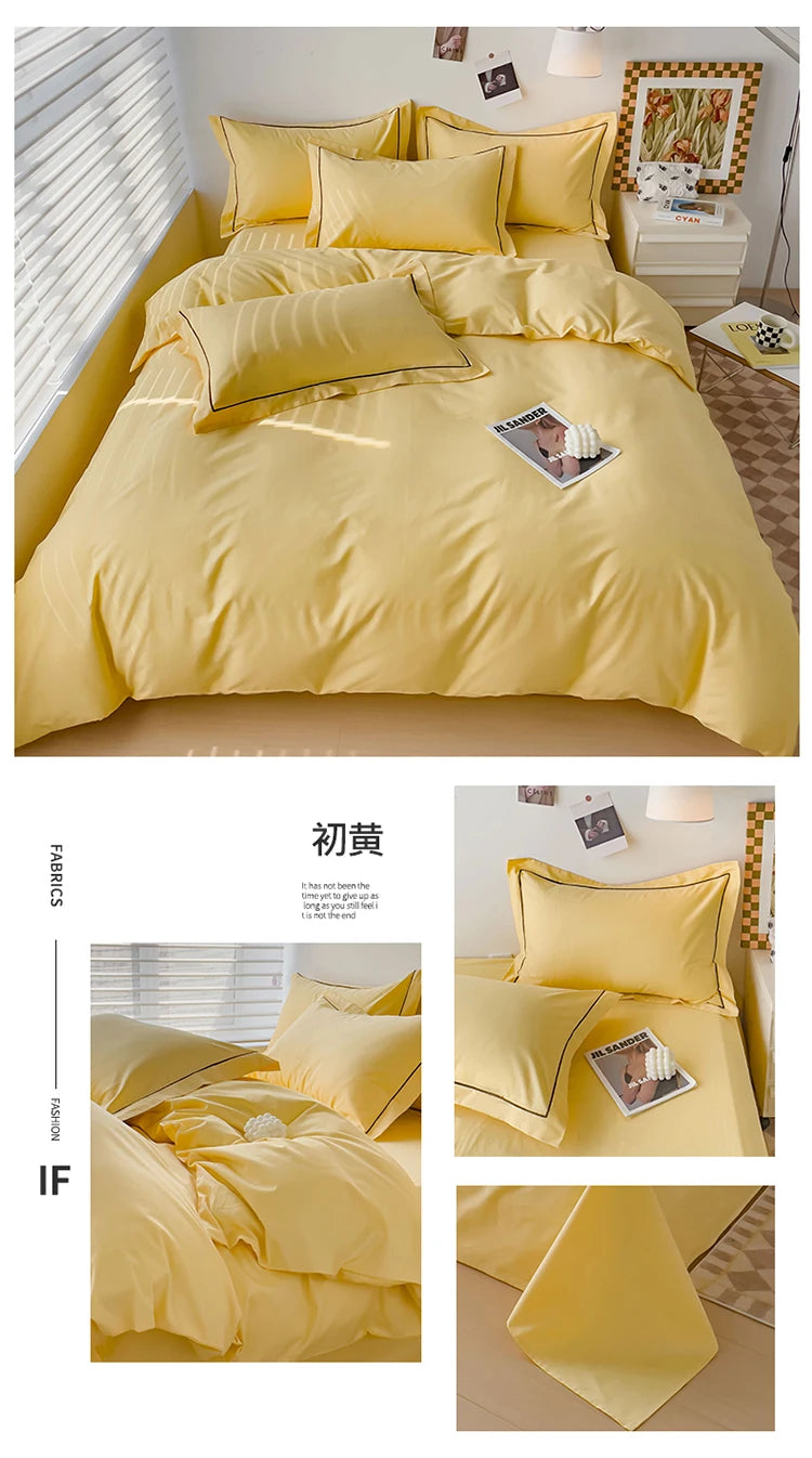Luxury Bedding Duvet Cover Set 400 TC Egyptian Cotton 1pc Quilt Cover and 2pc Pillowcase Soft Durable Comforter Cover All Season
